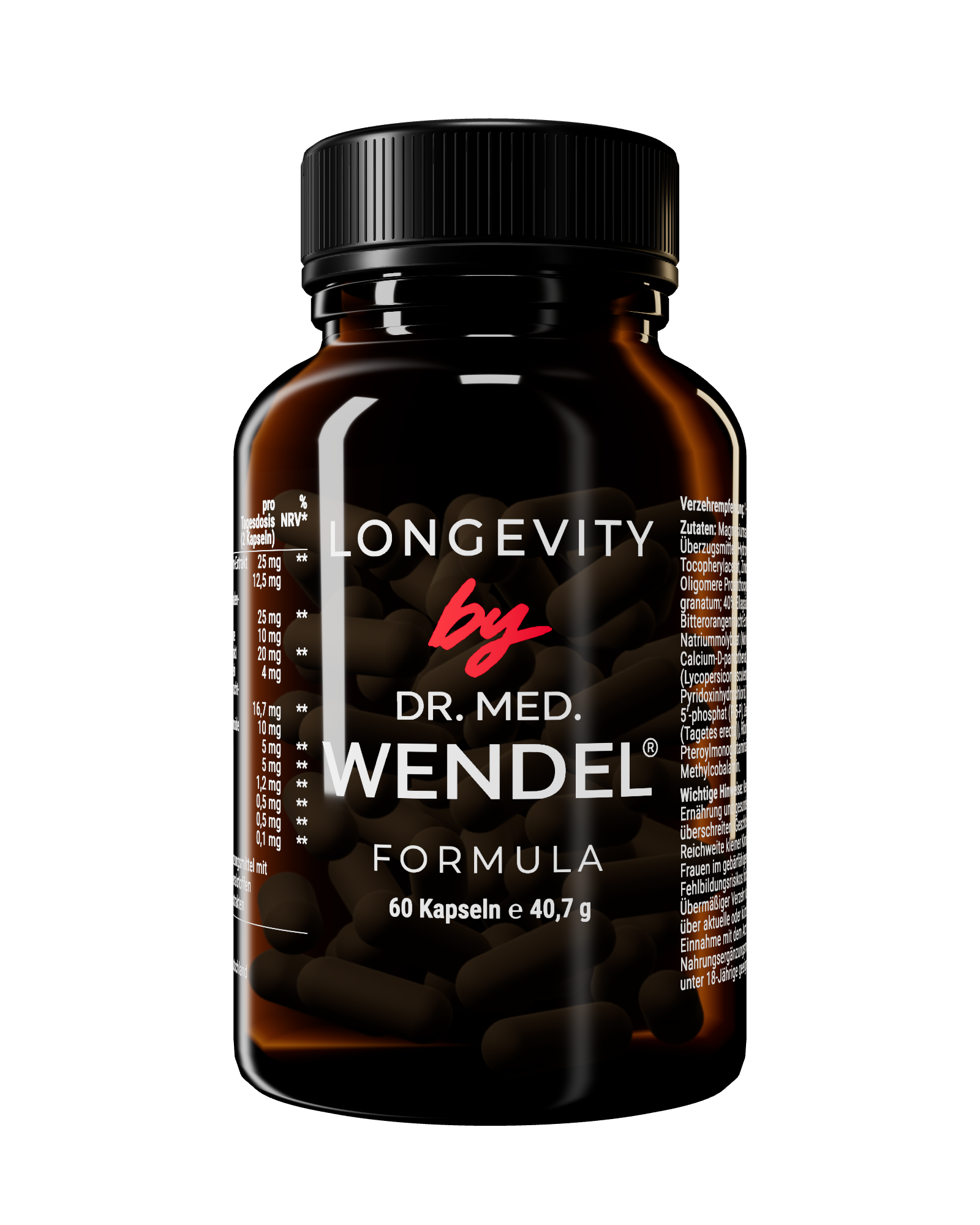 Longevity by Dr. Med. Wendel supplement bottle